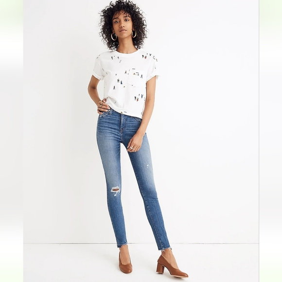 Madewell 10" High-Rise Skinny Jeans: Drop Step-Hem Edition/ 25. - Picture 1 of 15